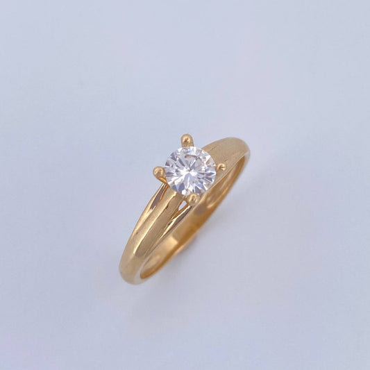 Anillo Solitario Linea Elegante 2.45gr / T6 1/4 / Oro 18K &