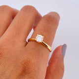 Anillo Solitario Linea Rombo 1.65gr / T7 1/4 / Oro 18K &
