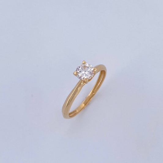 Anillo Solitario Linea Rombo 1.65gr / T7 1/4 / Oro 18K &