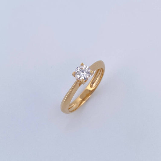 Anillo Solitario Linea Rombo 2.85gr / T7 1/4 / Oro 18K &