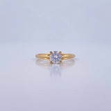 Anillo Solitario Linea Rombo 1.8gr / T5 1/4 / Oro 18K &
