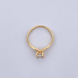 Anillo Solitario Linea Rombo 1.8gr / T5 1/4 / Oro 18K &