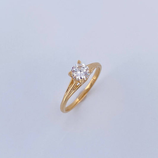 Anillo Solitario Linea Rombo 1.9gr / T6 3/4 / Oro 18K &