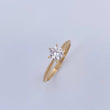 Anillo Solitario Linea Curva 1.6gr / T6 / Oro 18K &