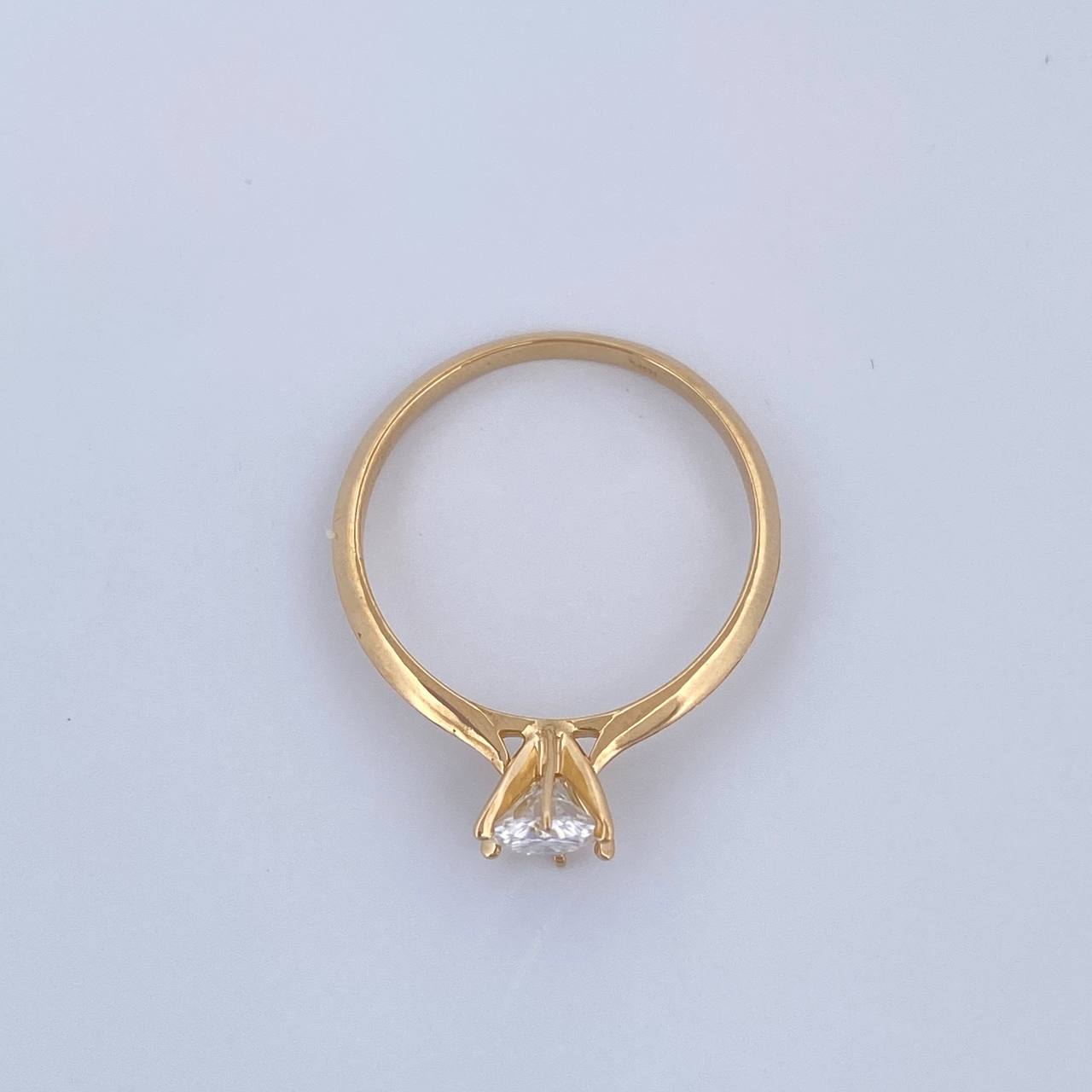 Anillo Solitario Linea Curva 1.6gr / T6 / Oro 18K &