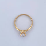 Anillo Solitario Linea Curva 1.6gr / T6 / Oro 18K &