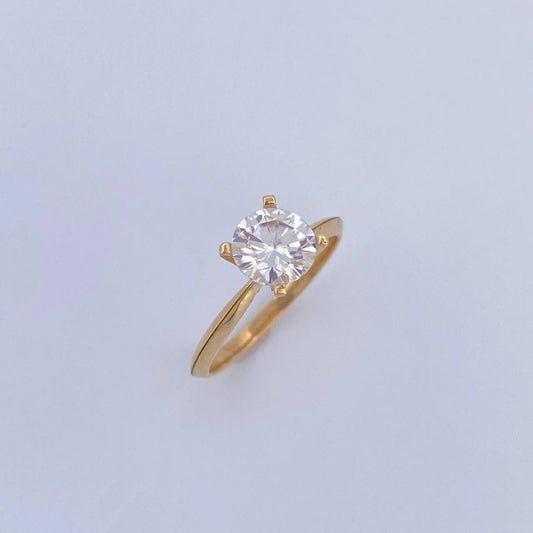 Anillo Solitario 1.7gr / T5 3/4 / Oro 18K &