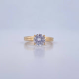 Anillo Solitario Clasico Base 2.55gr / T6 1/4 / Oro 18K &