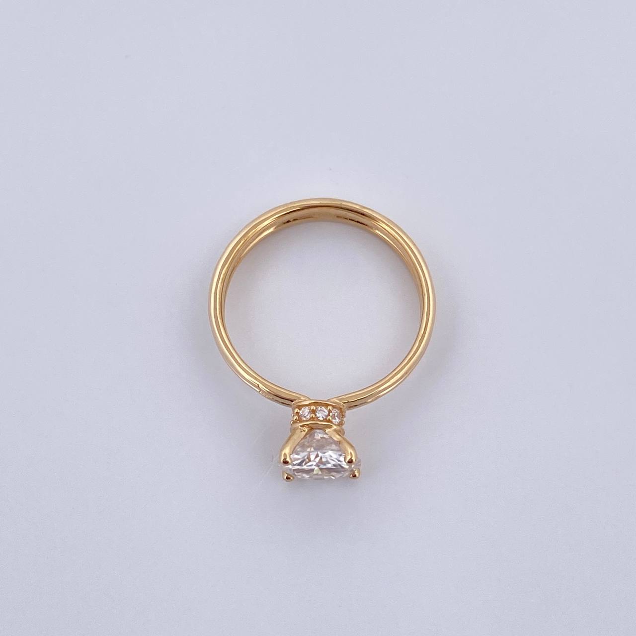 Anillo Solitario Clasico Base 2.55gr / T6 1/4 / Oro 18K &
