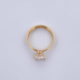 Anillo Solitario Clasico Base 2.55gr / T6 1/4 / Oro 18K &