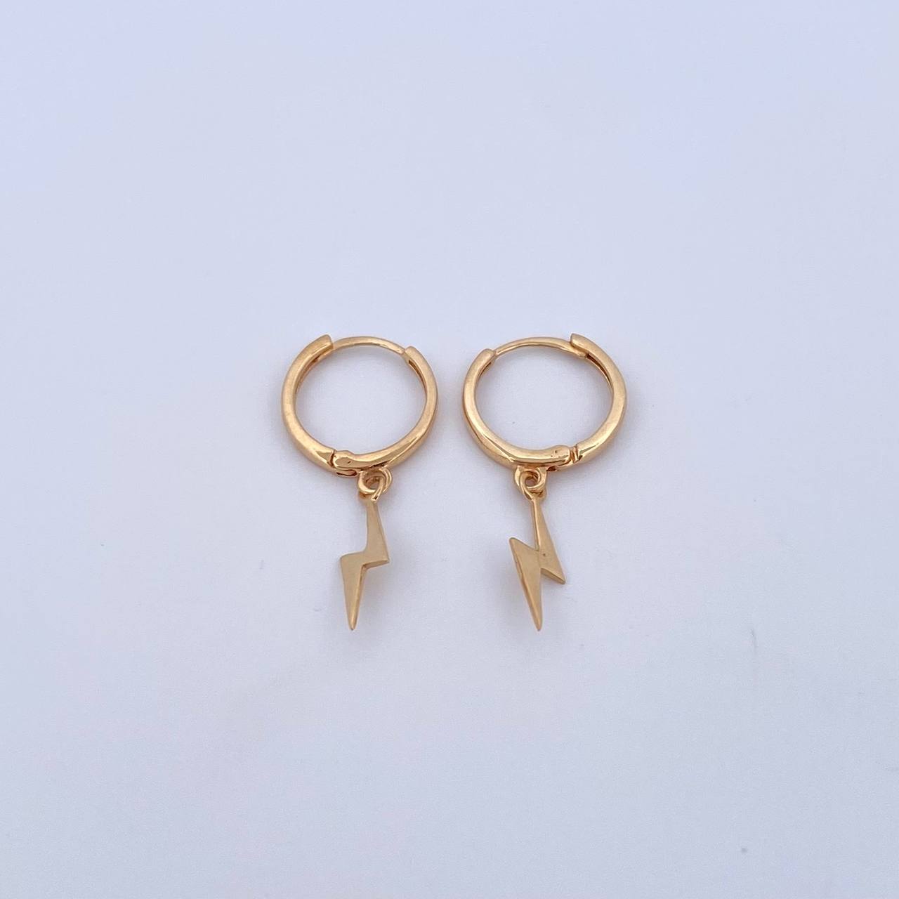 Candongas Rayo Colgante 1.65gr / 2.7cm / Oro Amarillo 18K