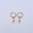 Candongas Rayo Colgante 1.65gr / 2.7cm / Oro Amarillo 18K