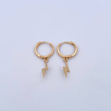 Candongas Rayo Colgante 1.65gr / 2.7cm / Oro Amarillo 18K