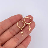 Candongas Rayo Colgante 1.65gr / 2.7cm / Oro Amarillo 18K