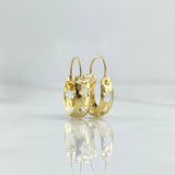 Candongas Ash Estrellas 0.7gr / 1.6cm / Lisas Oro Amarillo 18K