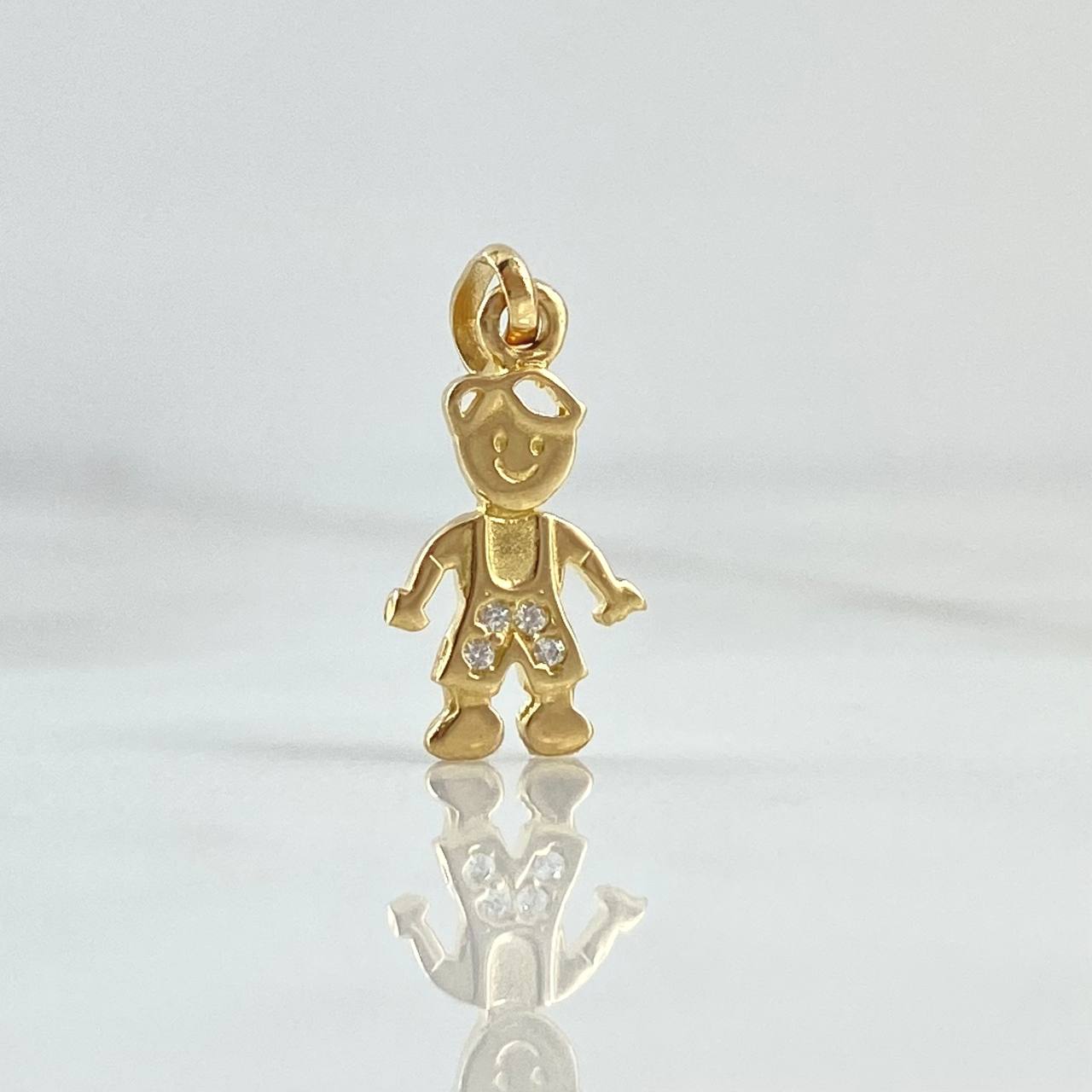 Pendant Child 0.9gr / 2.1cm / White Zircons 18K Yellow Gold
