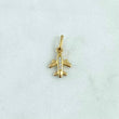 Dije Avion 0.9gr / 1.7cm-Circones Blancos Oro Amarillo 18K ©