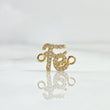 Herraje FE 0.85gr / 1.3cm / Circones Blancos Oro Amarillo 18K ©