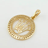 Dije Marco Circular Corona 2.75gr / 1 in / Oro Amarillo 18K *