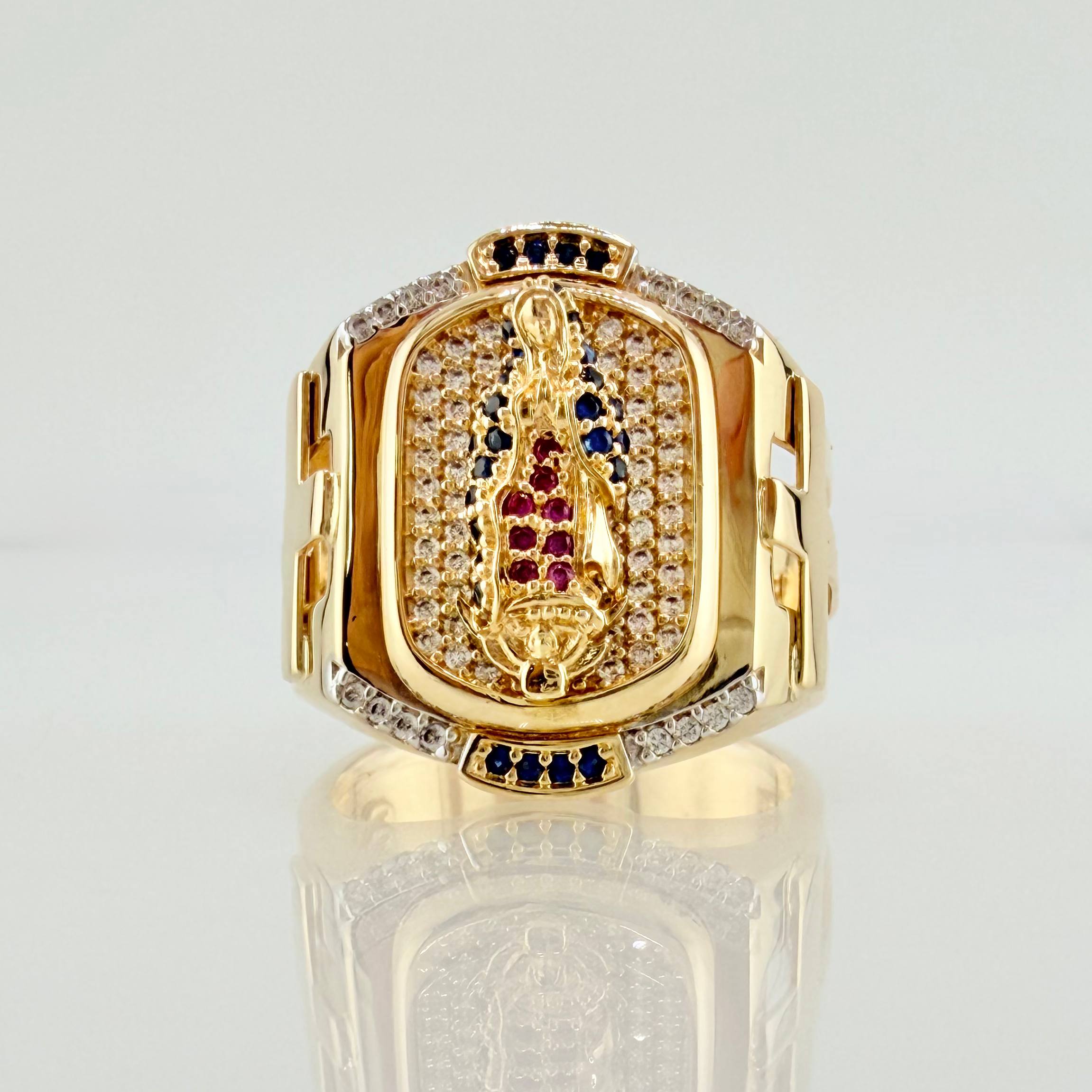 Anillo Virgen Guadalupe 12.3gr / T11 / Oro Amarillo 18K