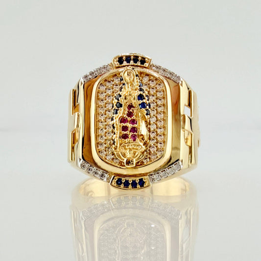 Anillo Virgen Guadalupe 12.3gr / T11 / Oro Amarillo 18K
