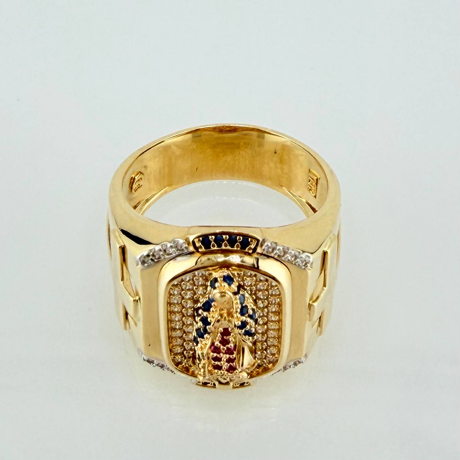 Anillo Virgen Guadalupe 12.3gr / T11 / Oro Amarillo 18K