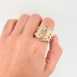 Anillo Virgen Guadalupe 12.3gr / T11 / Oro Amarillo 18K