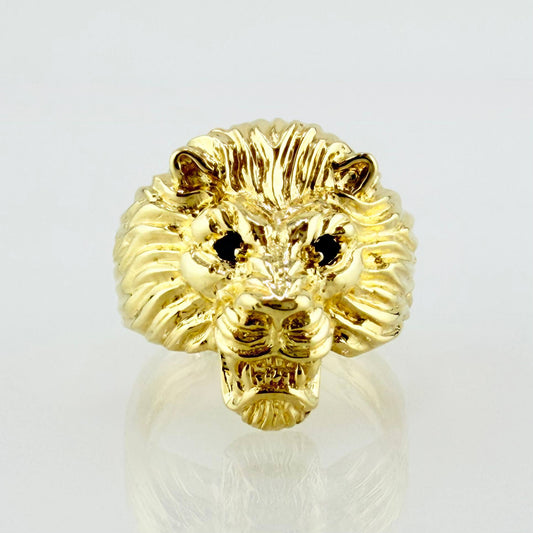 Anillo Rostro León 8.2gr / T8 1/4 / Oro Amarillo 18K