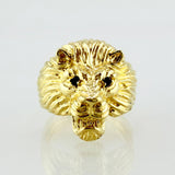 Anillo Rostro León 8.2gr / T8 1/4 / Oro Amarillo 18K
