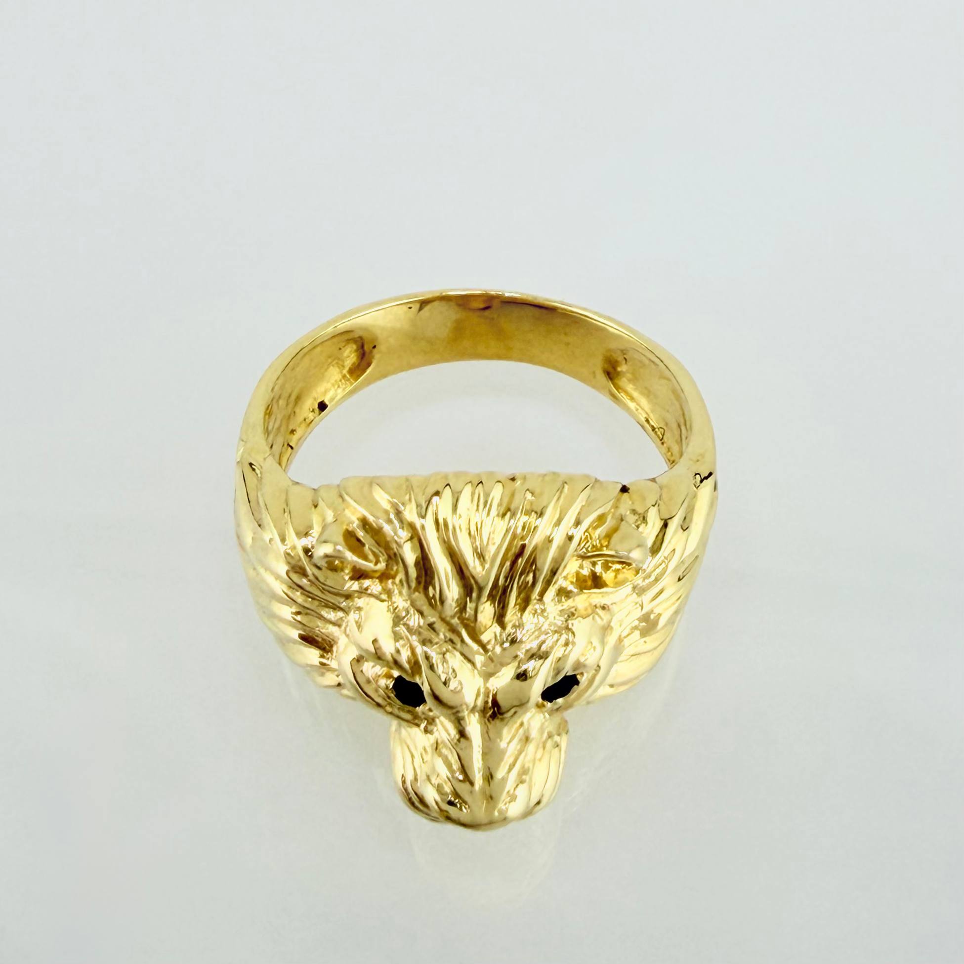 Anillo Rostro León 8.2gr / T8 1/4 / Oro Amarillo 18K