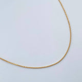 Cadena Veneciana 1.85gr / 50.5cm / 0.5mm Oro Amarillo +3 18K $
