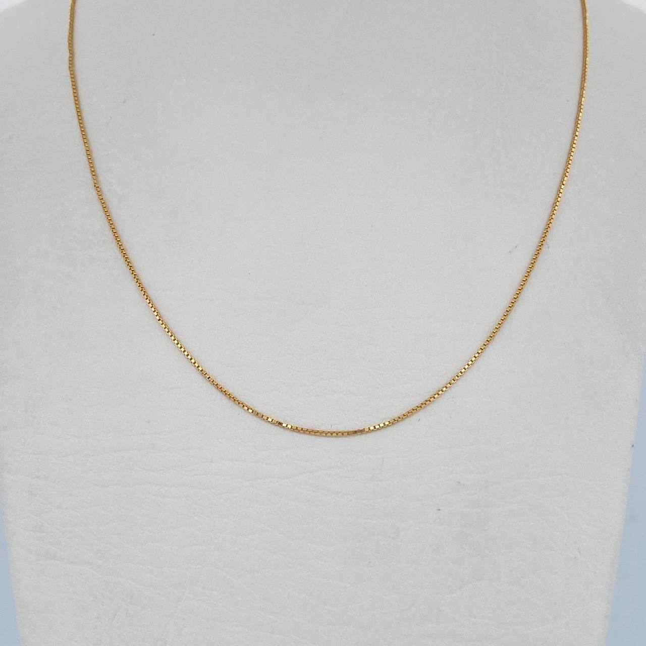 Cadena Veneciana 1.85gr / 50.5cm / 0.5mm Oro Amarillo +3 18K $