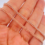 Cadena Franco 8.8gr / 23 1/2 in / Dos Oros Blanco Rosa +3 18K &