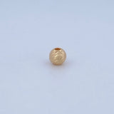 Bead Diamond Cut 6mm / 0.22gr Yellow Gold &