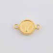 Charm Letter Y Double Texture 0.6g / 3/4 in 18K Yellow Gold