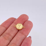 Charm Letter Y Double Texture 0.6g / 3/4 in 18K Yellow Gold