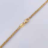 Cadena Franco 5.45gr / 60cm / Dos Oros Amarillo Blanco +3 18K $