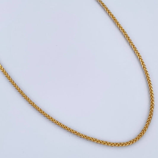 Cadena Franco 5.55gr / 60cm / Dos Oros Amarillo Blanco +3 18K $