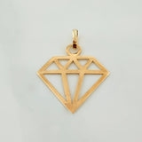 Dije Silueta Diamante 0.5gr / 1 in / Oro Amarillo 18K &