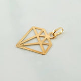 Dije Silueta Diamante 0.5gr / 1 in / Oro Amarillo 18K &