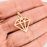 Dije Silueta Diamante 0.5gr / 1 in / Oro Amarillo 18K &