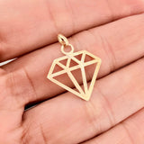 Pendant Diamond Silhouette 0.4gr / 1 in / Yellow Gold 18K %