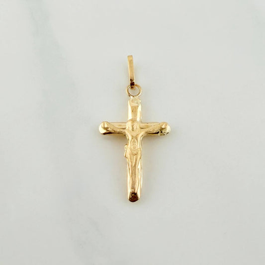 Dije Cruz Cristo 0.75gr / 1 1/4 in / Oro Amarillo 18K &