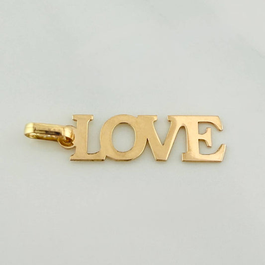Dije Love 0.6gr / 1 in / Oro Amarillo 18K &
