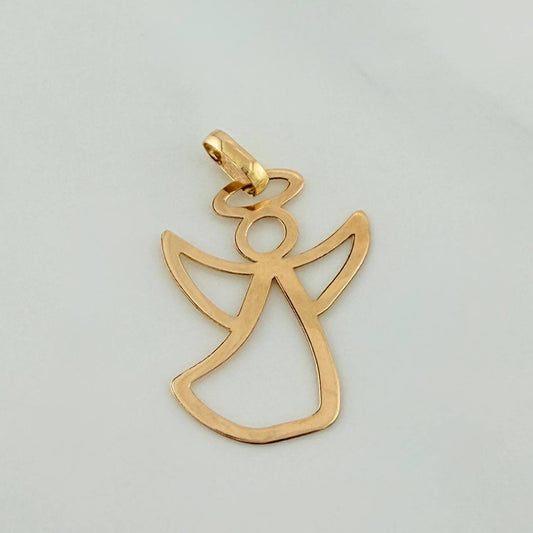 Dije Silueta Angel 0.4gr / 1 in / Oro Amarillo 18K &