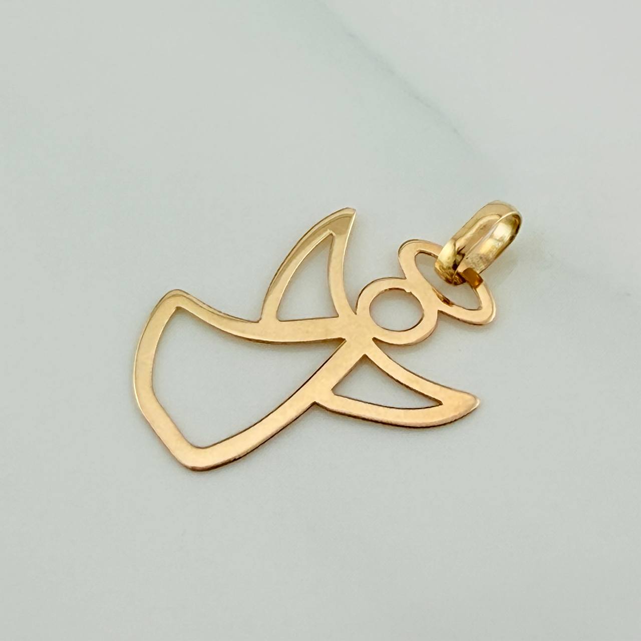 Dije Silueta Angel 0.4gr / 1 in / Oro Amarillo 18K &