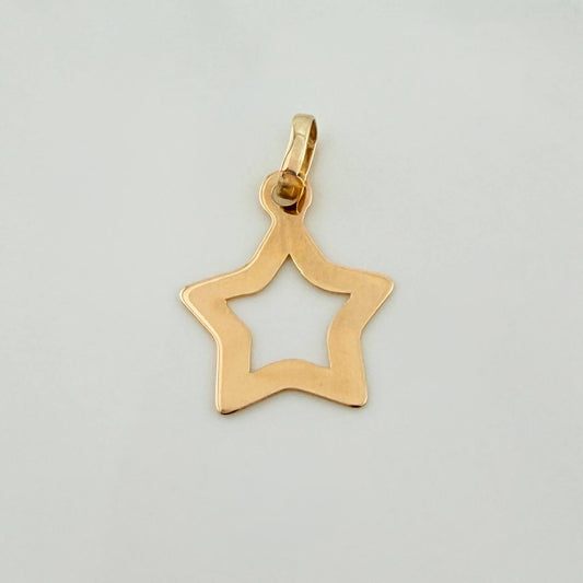 Dije Silueta Estrella 0.45gr / 3/4 in / Oro Amarillo 18K %
