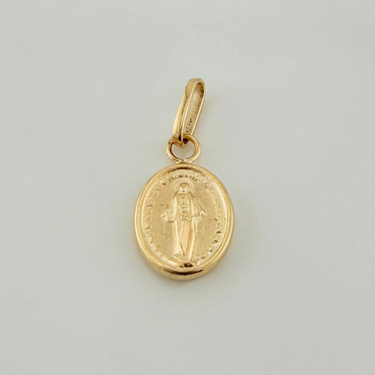 Dije Virgen Milagrosa 0.55gr / 1/2 in / Oro Amarillo 18K &