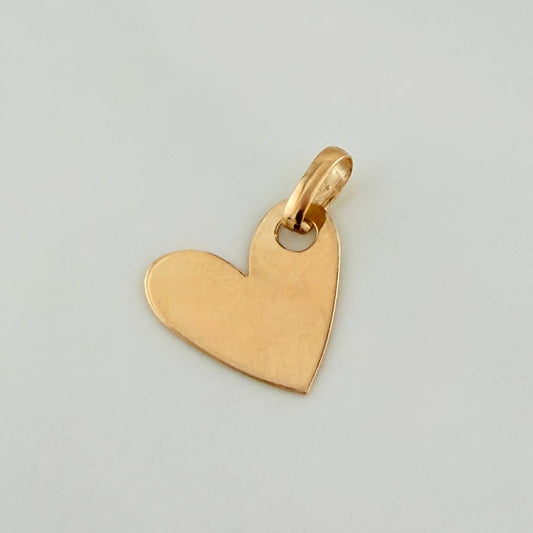 Dije Placa Corazón 0.45gr / 3/4 in / Oro Amarillo 18K %