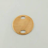 Herraje Placa Circular 0.45gr / 1/2 in / Oro Amarillo 18K &
